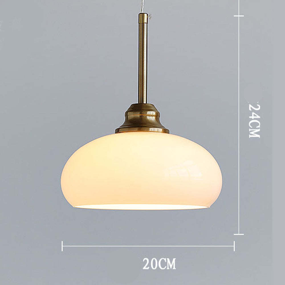 Contemporary Round White Bedside Pendant Lights