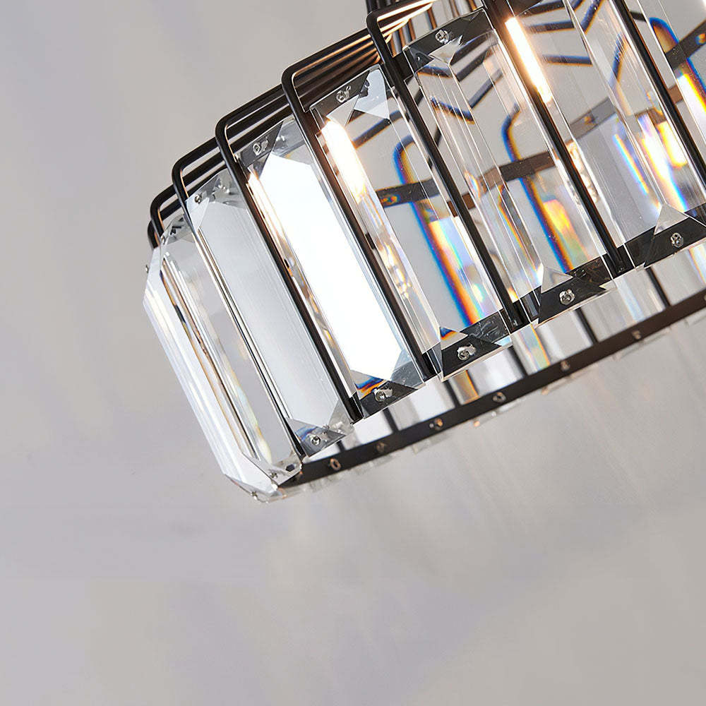 Modern Black Simple Crystal Pendant Light