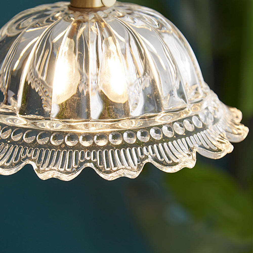 Vintage Glass Globe Pendant Light For Bedroom
