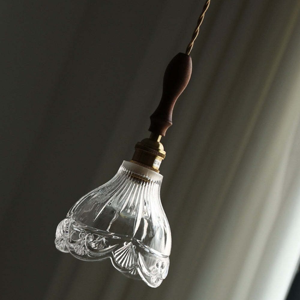 Vintage Small Glass Pendant Lighting For Bedroom
