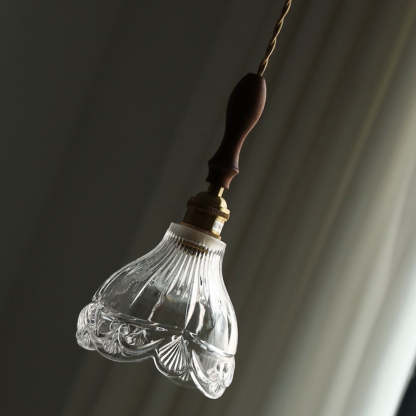 Vintage Small Glass Pendant Lighting For Bedroom