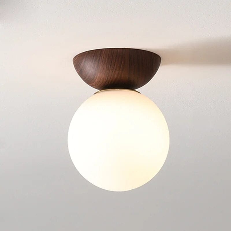 Nordic Glass Wood Ceiling Lighting