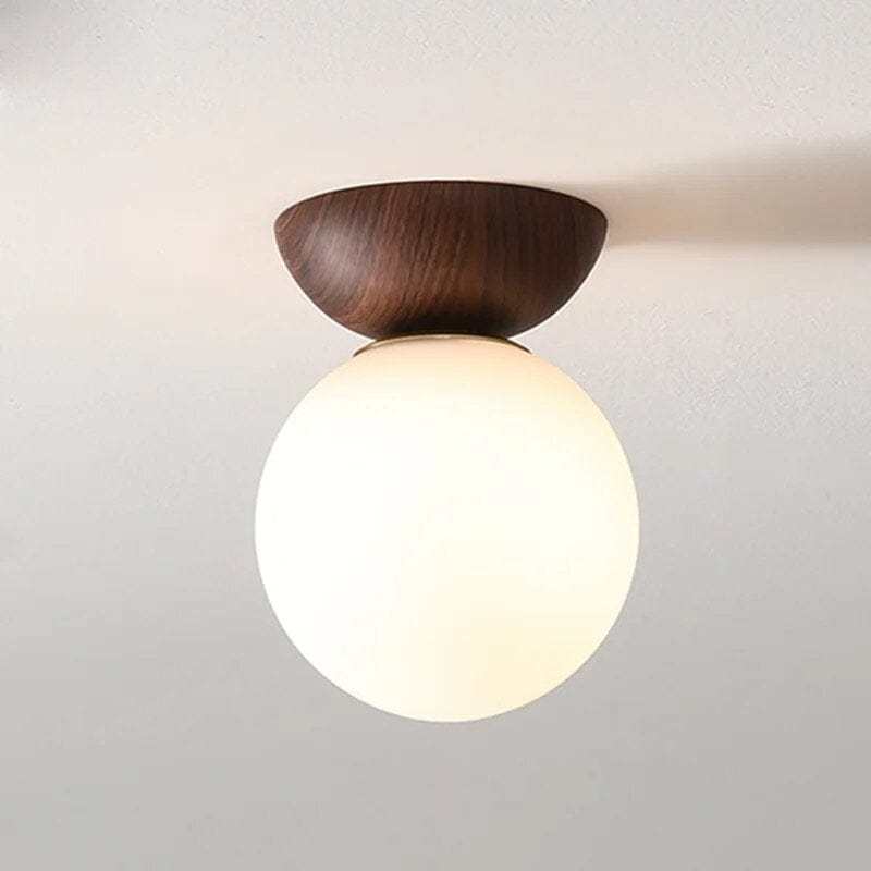 Nordic Glass Wood Ceiling Lighting