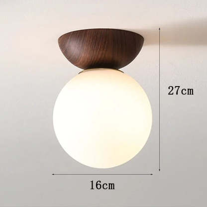 Nordic Glass Wood Ceiling Lighting