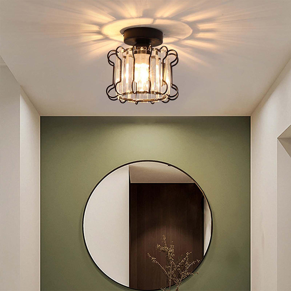 Art Deco Black Metal Ceiling Lights For Bedroom