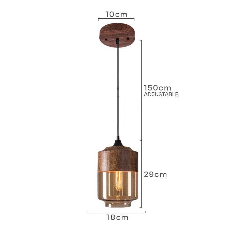 Retro Rustic Brown Organic Dining Room Pendant Lights