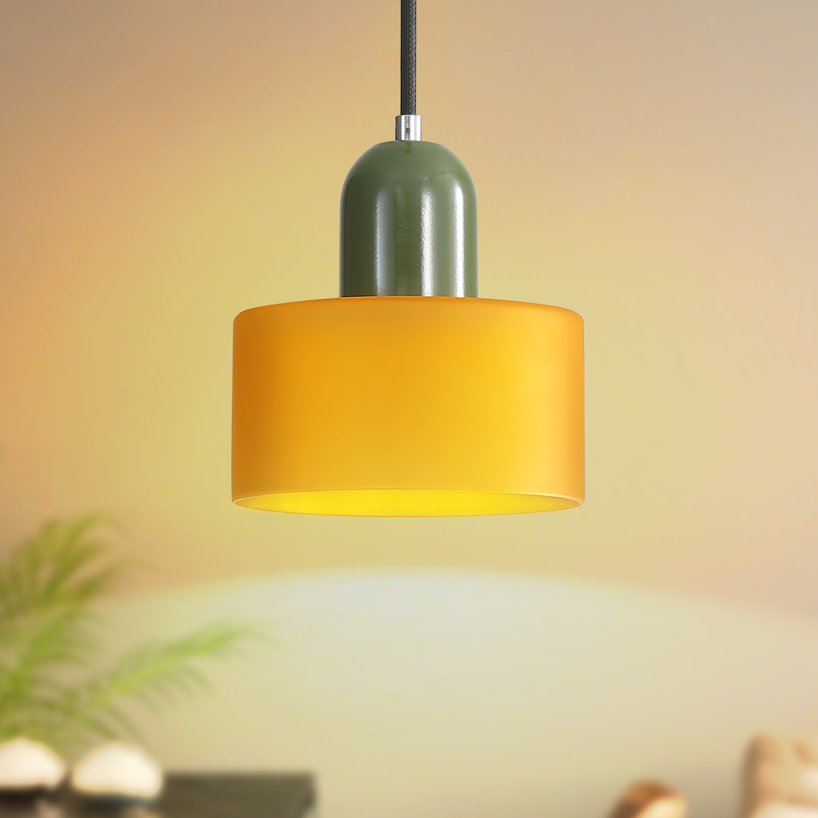 Vintage Glass Pendant Light For Dining Room