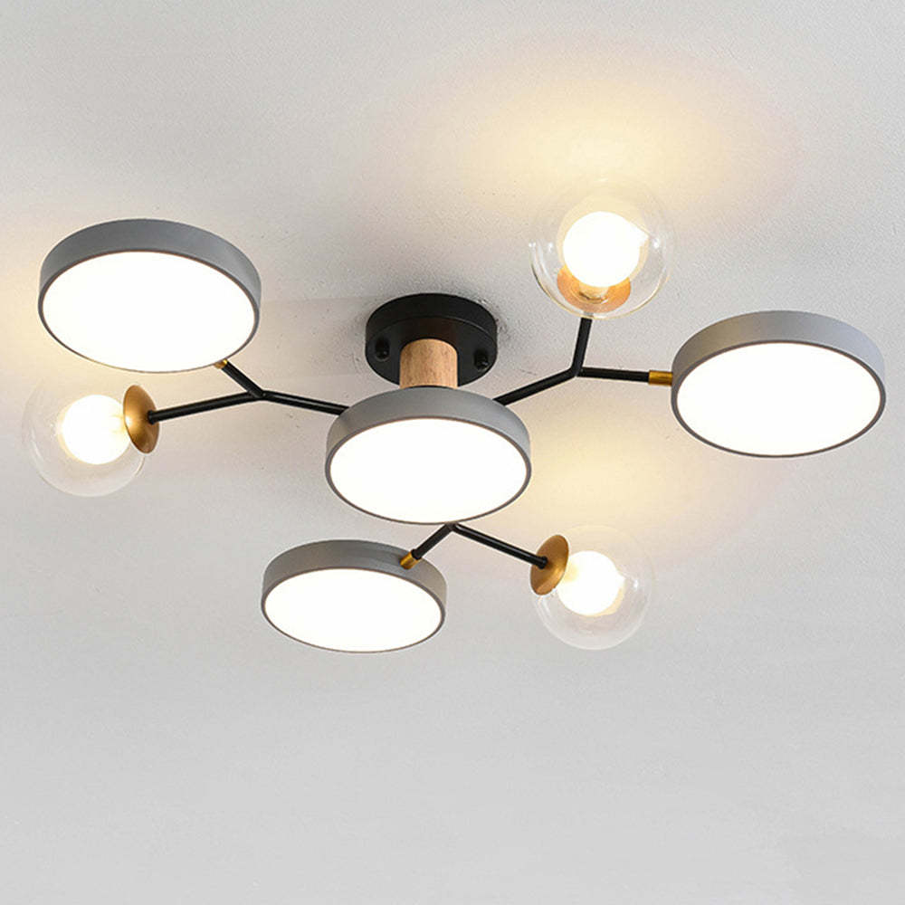 Homdiy Ceiling Lights Multi Bulbs LED Colorful Living Room Ceiling Light