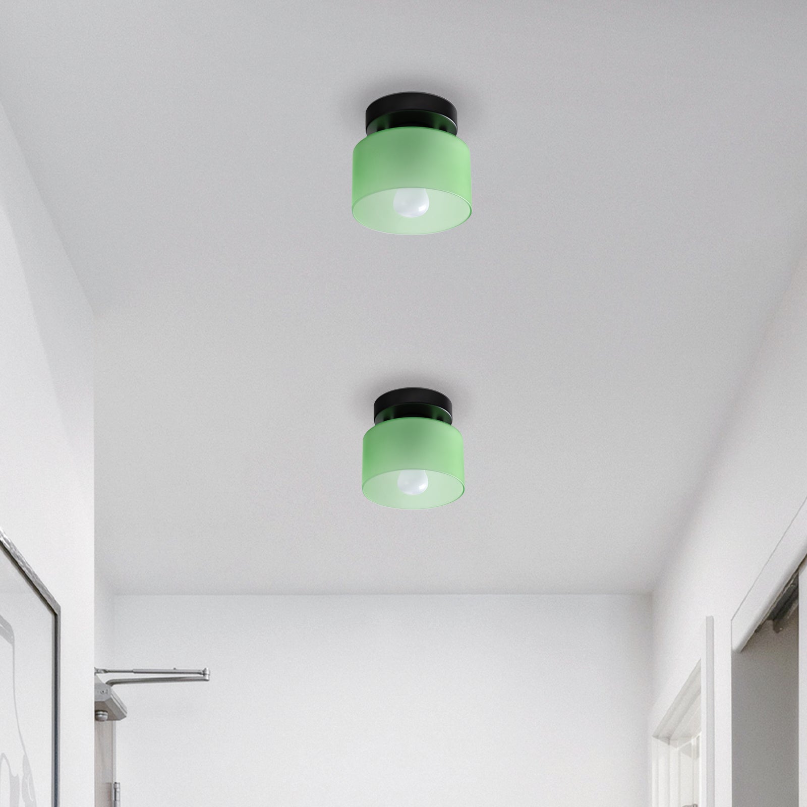 Bauhaus Glass Colorful Ceiling Lights