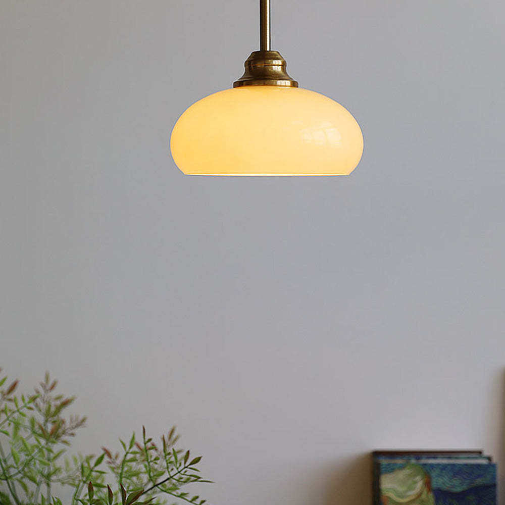 Contemporary Round White Bedside Pendant Lights