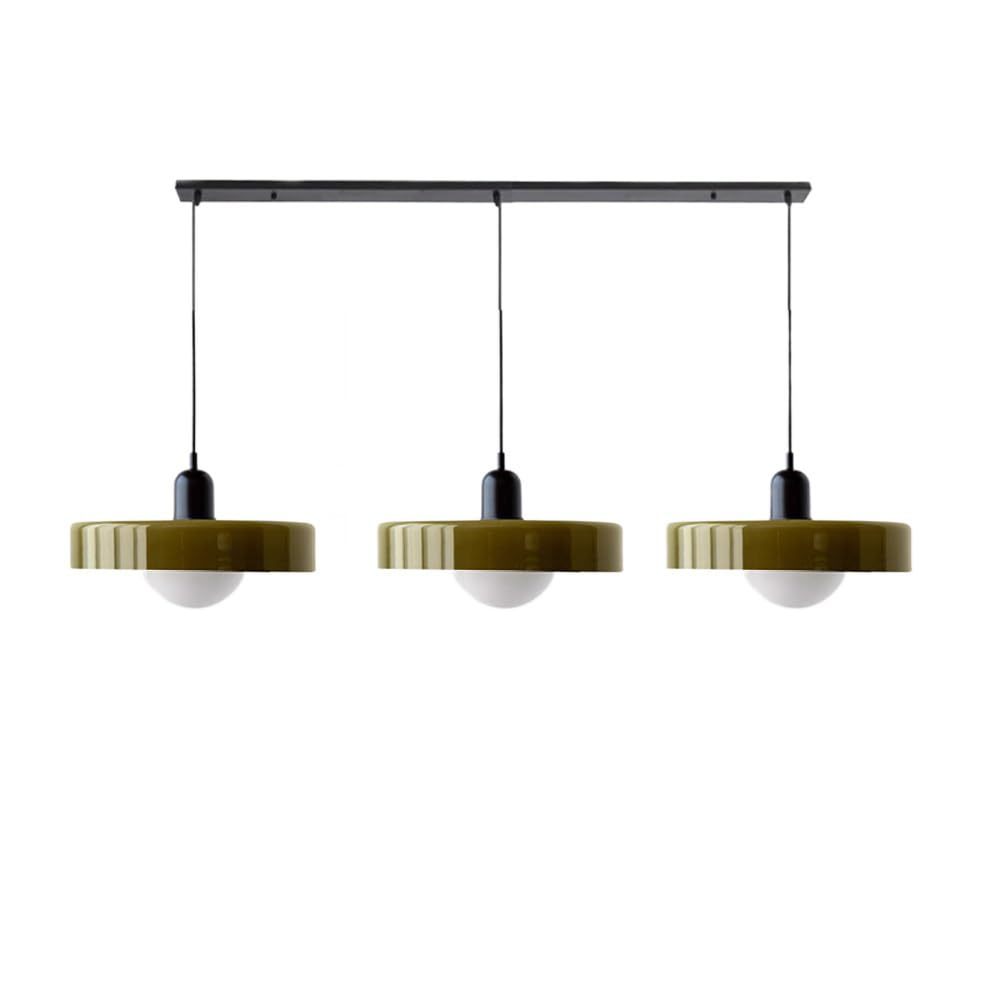 3 Heads Simple Bauhaus Glass Pendant Light -Homdiy
