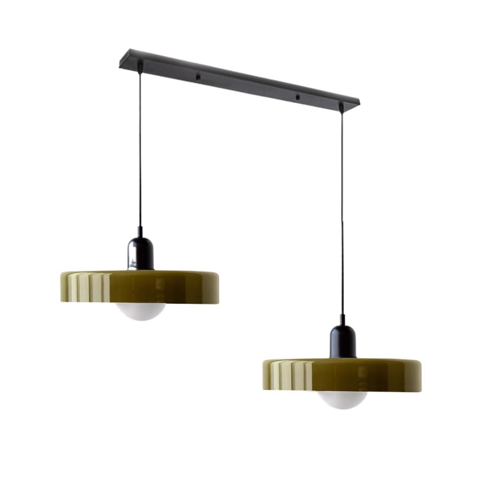 2 Heads Modern Bauhaus Glass Pendant Light -Homdiy