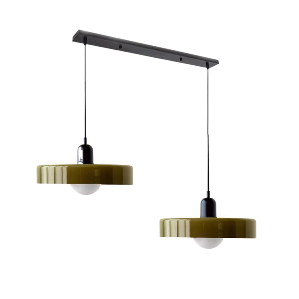2 Heads Modern Bauhaus Glass Pendant Light -Homdiy