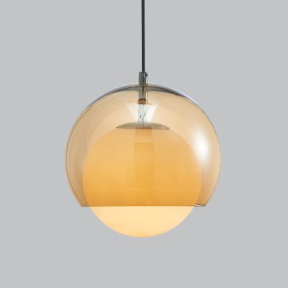 Medieval Retro Orange Bauhaus Decoration Glass Pendant Light -Homdiy