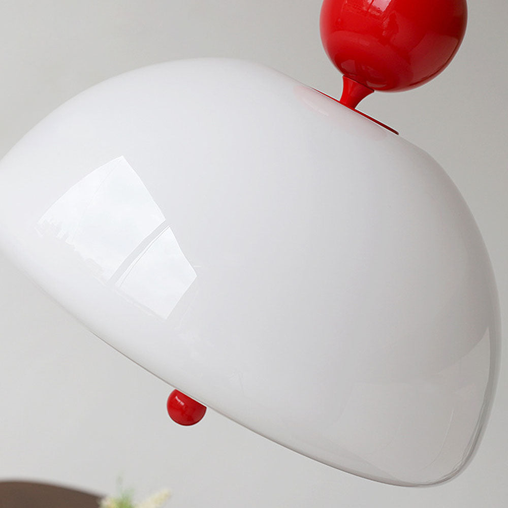 Nordic Red Glass Living Room Pendant Light