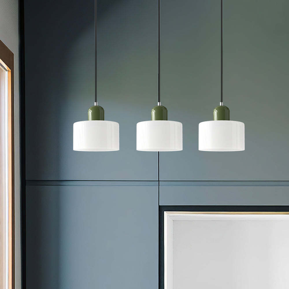 Contemporary 3-Heads Glass Pendant Light For Kitchen