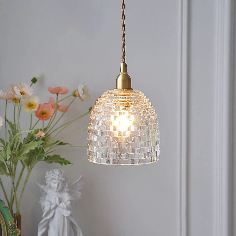 Vintage Mini Glass Pendant Lights For Bedroom