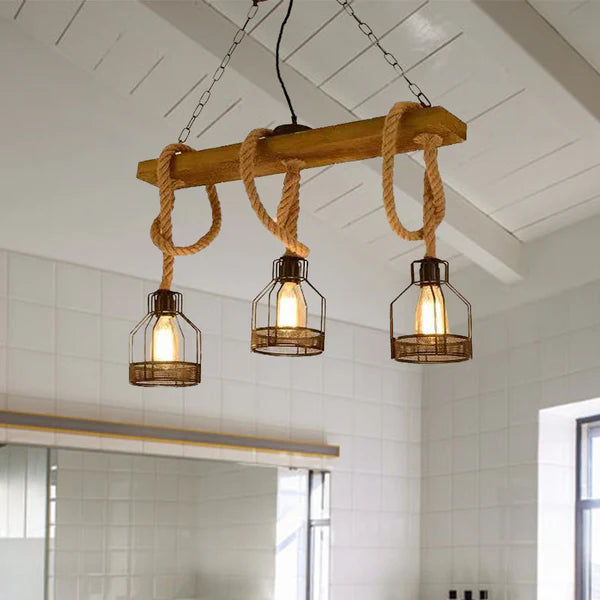 Homdiy Ceiling Lighting Antique Wood Black Ceiling Lights For Dining Room