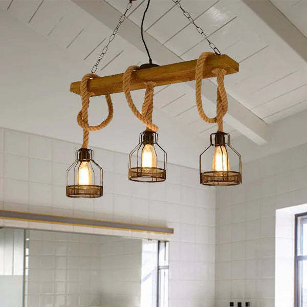 Homdiy Ceiling Lighting Antique Wood Black Ceiling Lights For Dining Room