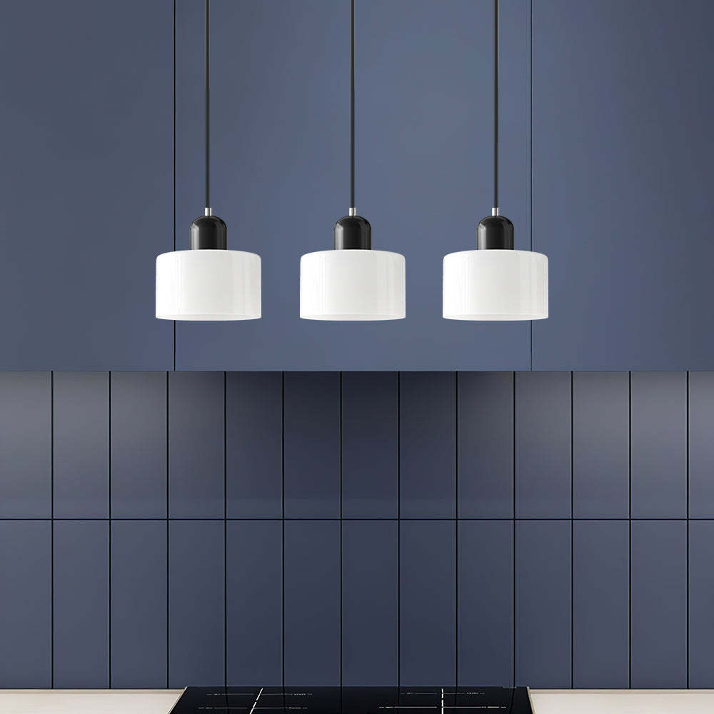 Contemporary 3-Heads Glass Pendant Light For Kitchen