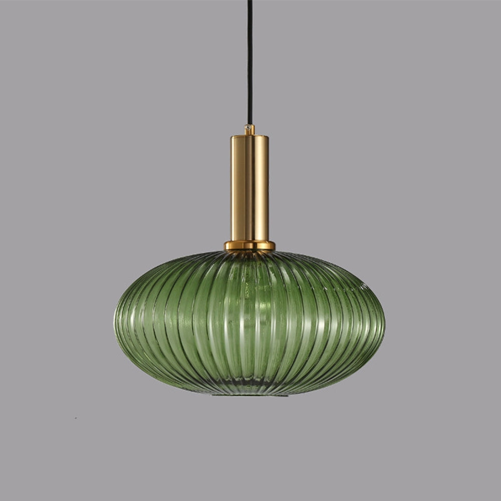 Retro Lantern Shape Stained Glass Pendant Light -Homdiy