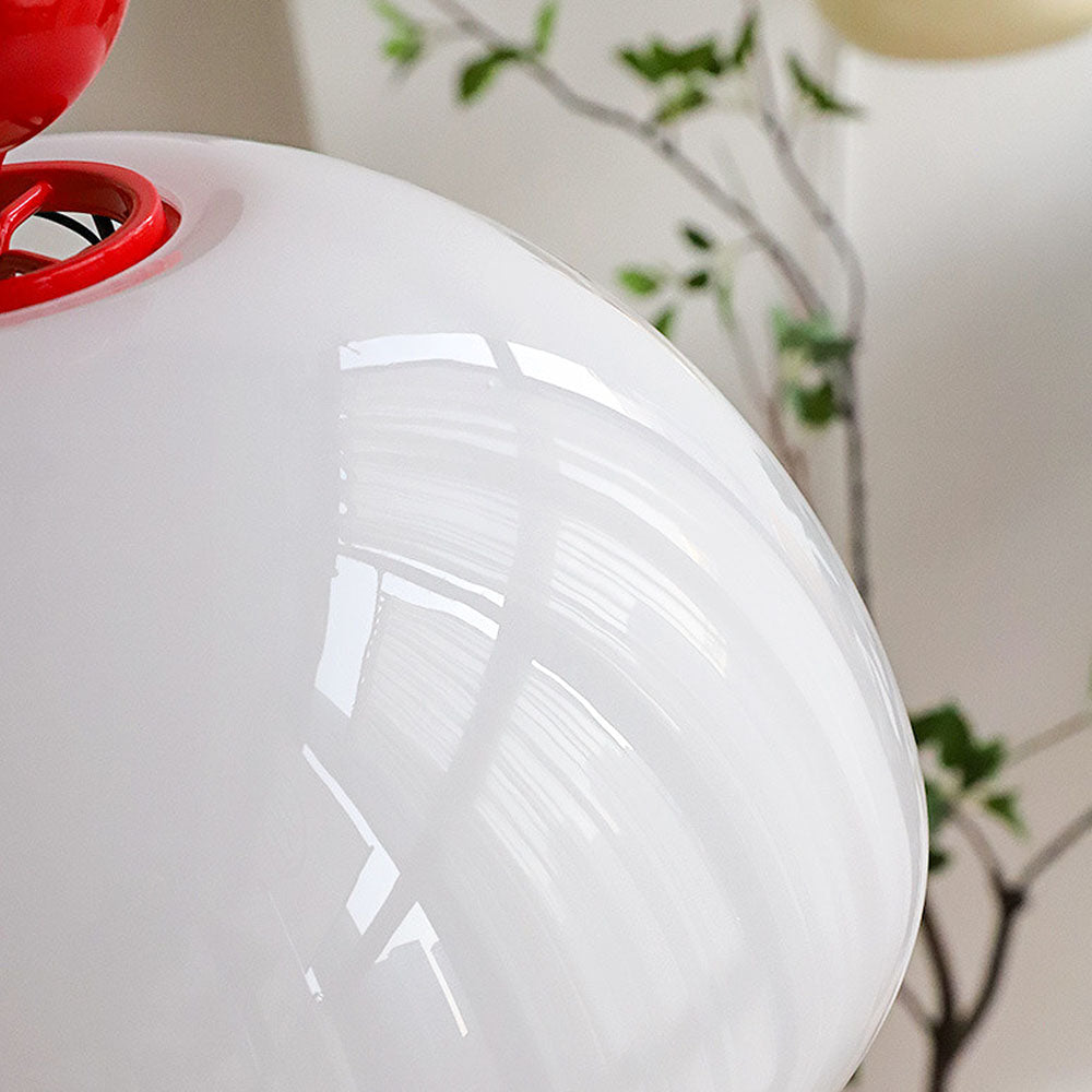 Nordic Red Glass Living Room Pendant Light