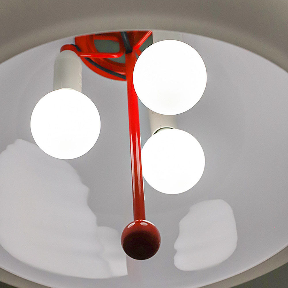Nordic Red Glass Living Room Pendant Light