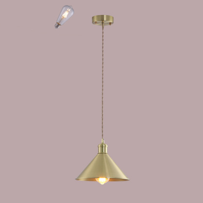 Retro Industrial Round Brass Pendant Lights For Kitchen