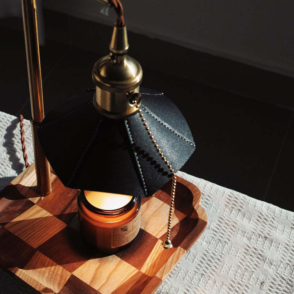 Wood Vintage Decorative Candle Warmer Lamp