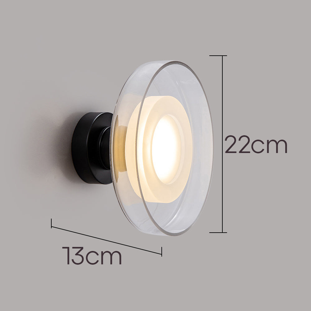 Nordic Minimalist Glass Round LED Hallway Wall Sconce