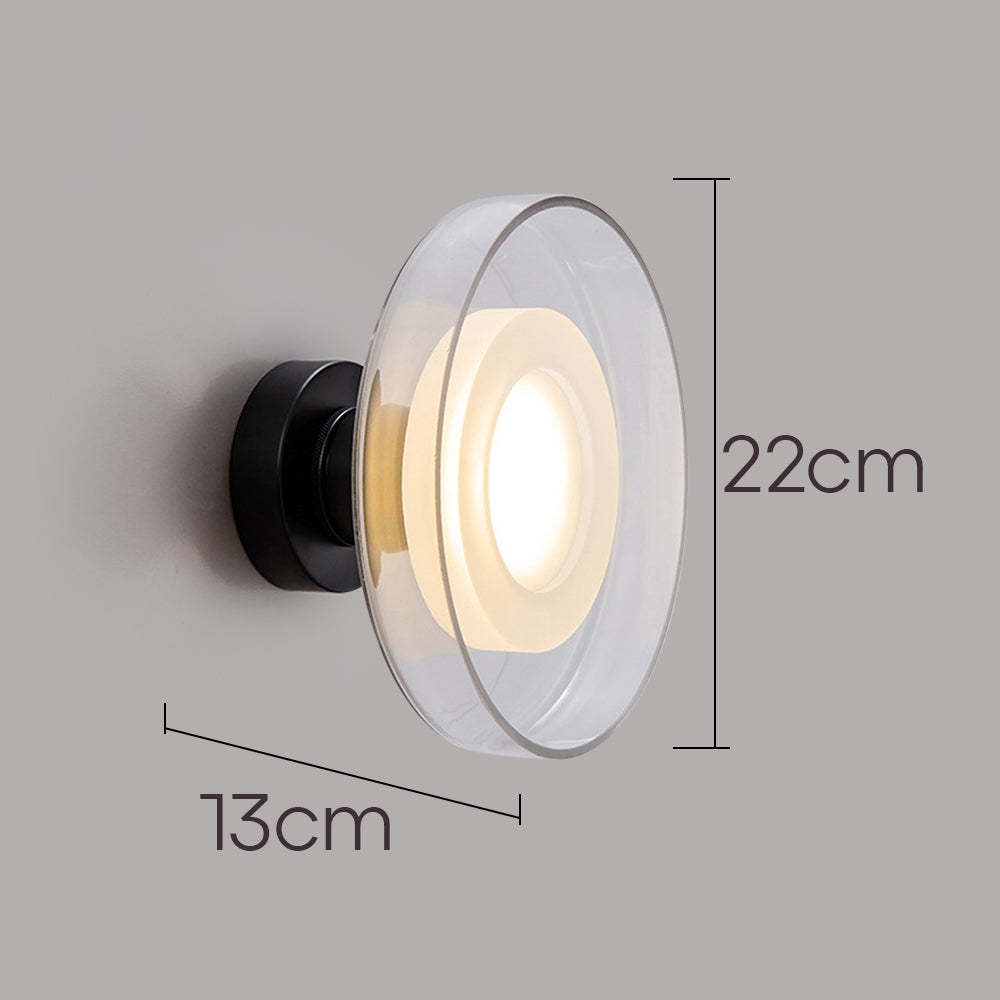 Nordic Minimalist Glass Round LED Hallway Wall Sconce