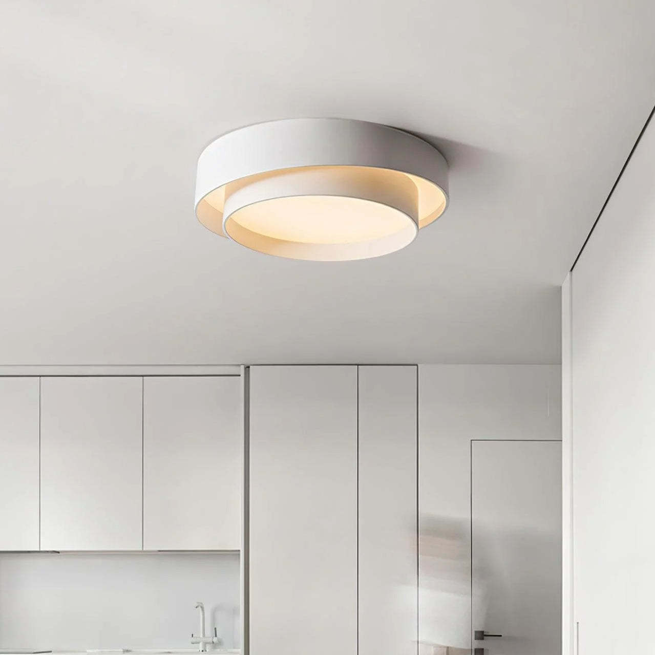Nordic Modern Minimalist Creative Circular LED Design Ceiling Light -Homdiy