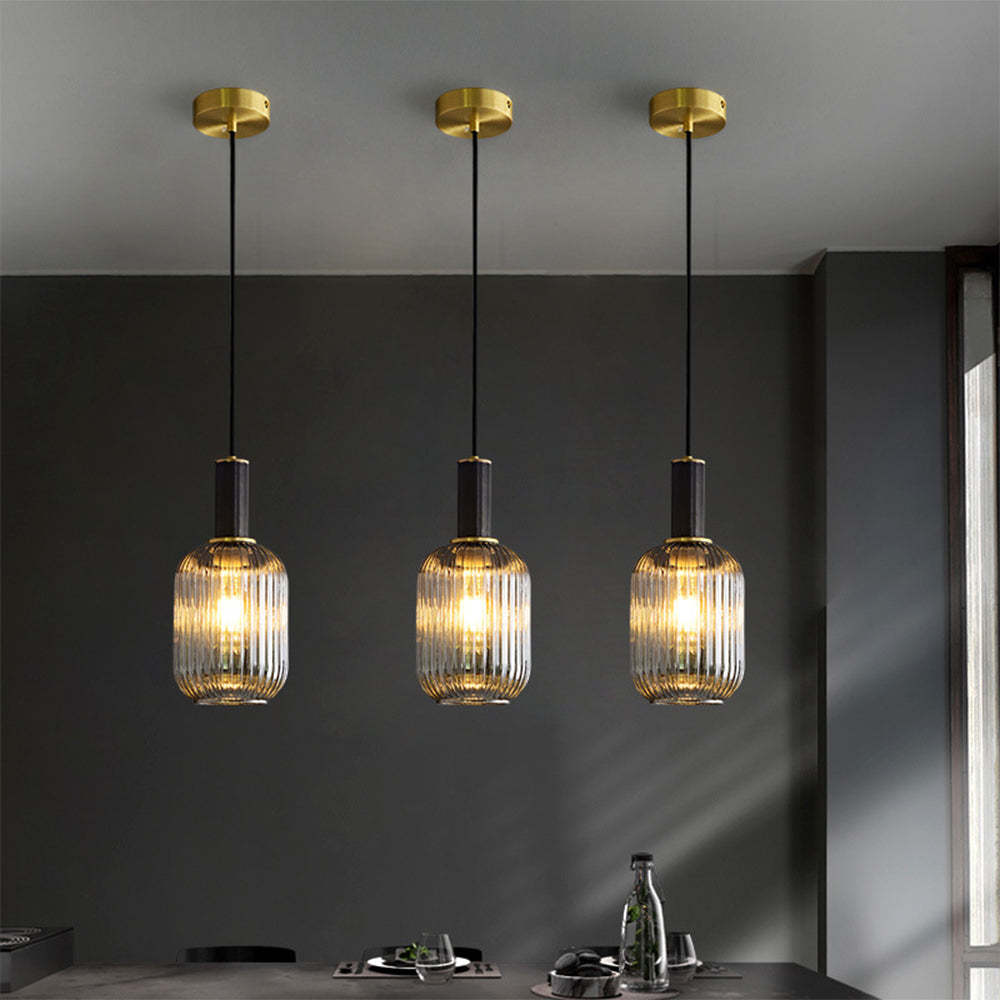 Black Copper Glass Ceiling Pendant Light