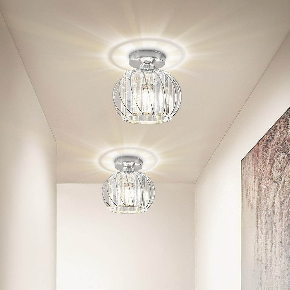 Modern Glass Black Luxury Hallway Ceiling Light