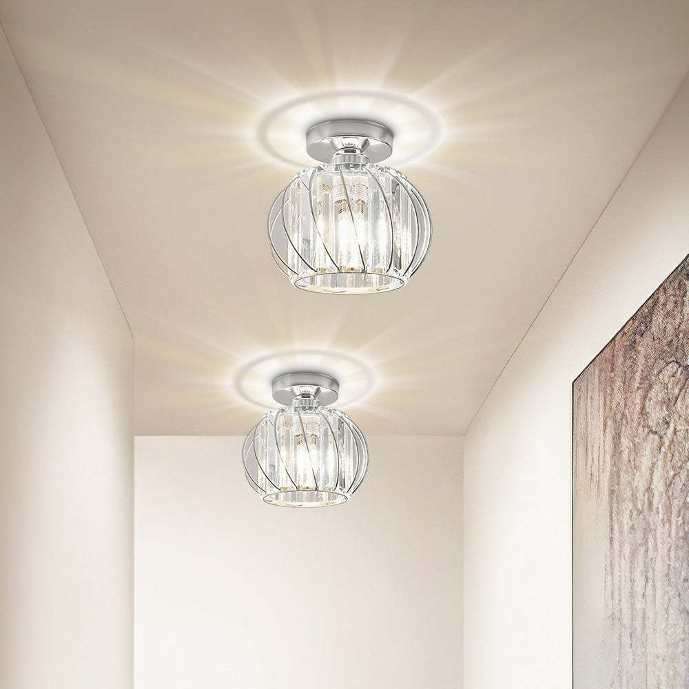 Modern Glass Black Luxury Hallway Ceiling Light