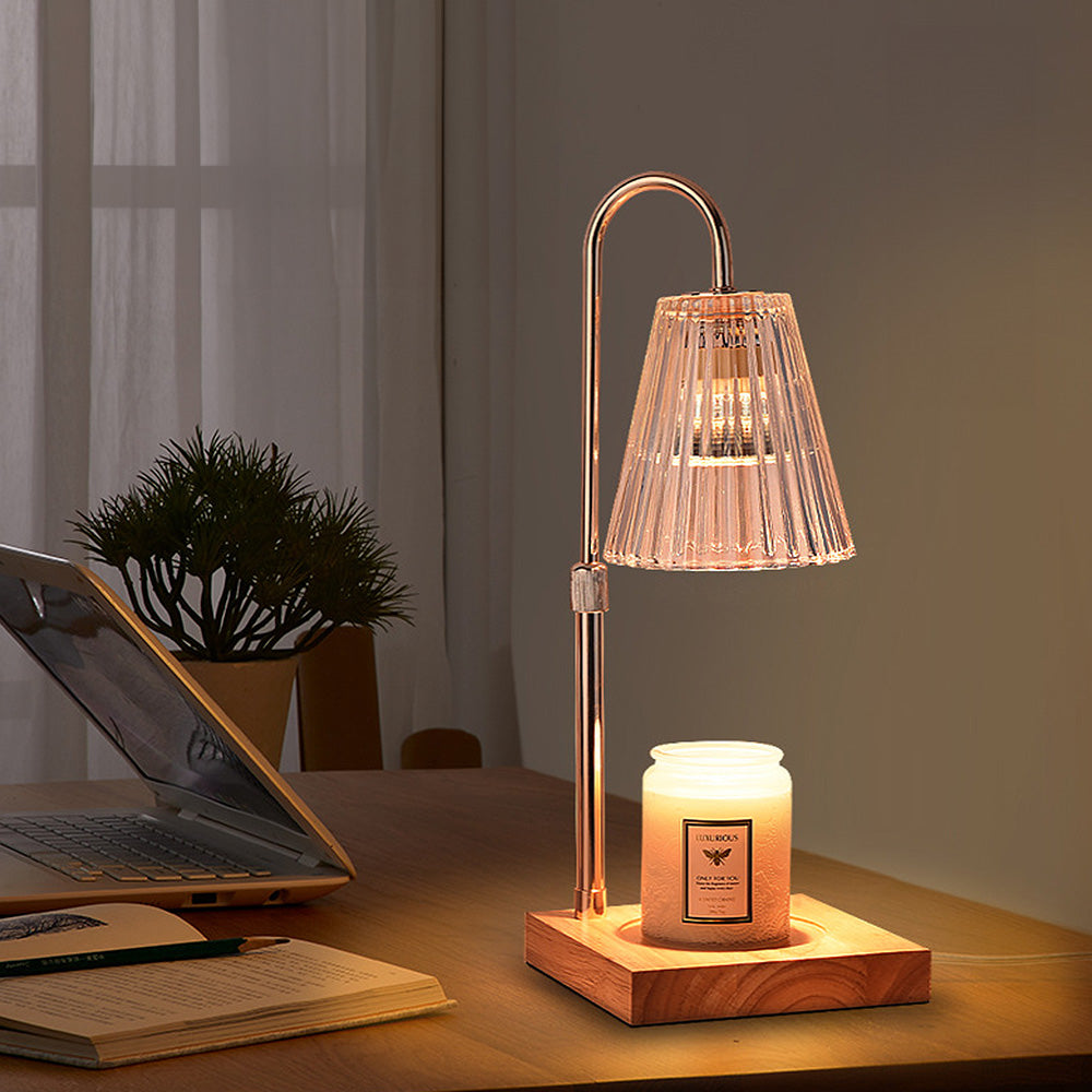 Contemporary Nordic Brown Glass Bedroom Table Lamp
