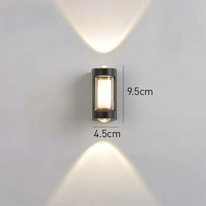 LED Waterproof Up and Down Black Outdoor Wall Lighting
