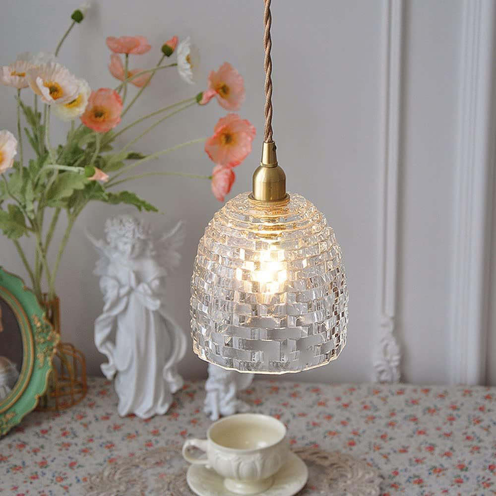 Vintage Mini Glass Pendant Lights For Bedroom