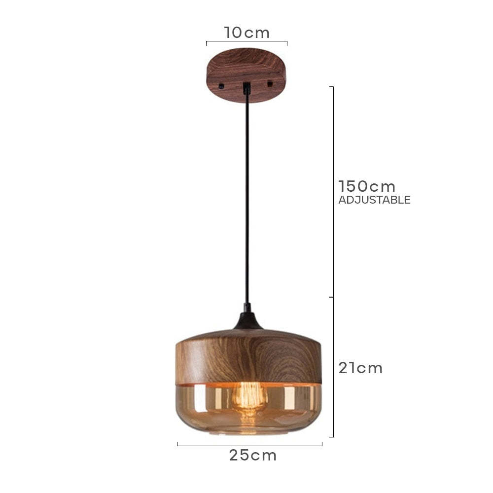 Retro Rustic Brown Organic Dining Room Pendant Lights