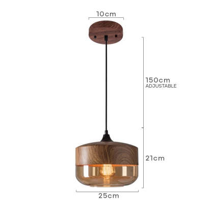 Retro Rustic Brown Organic Dining Room Pendant Lights