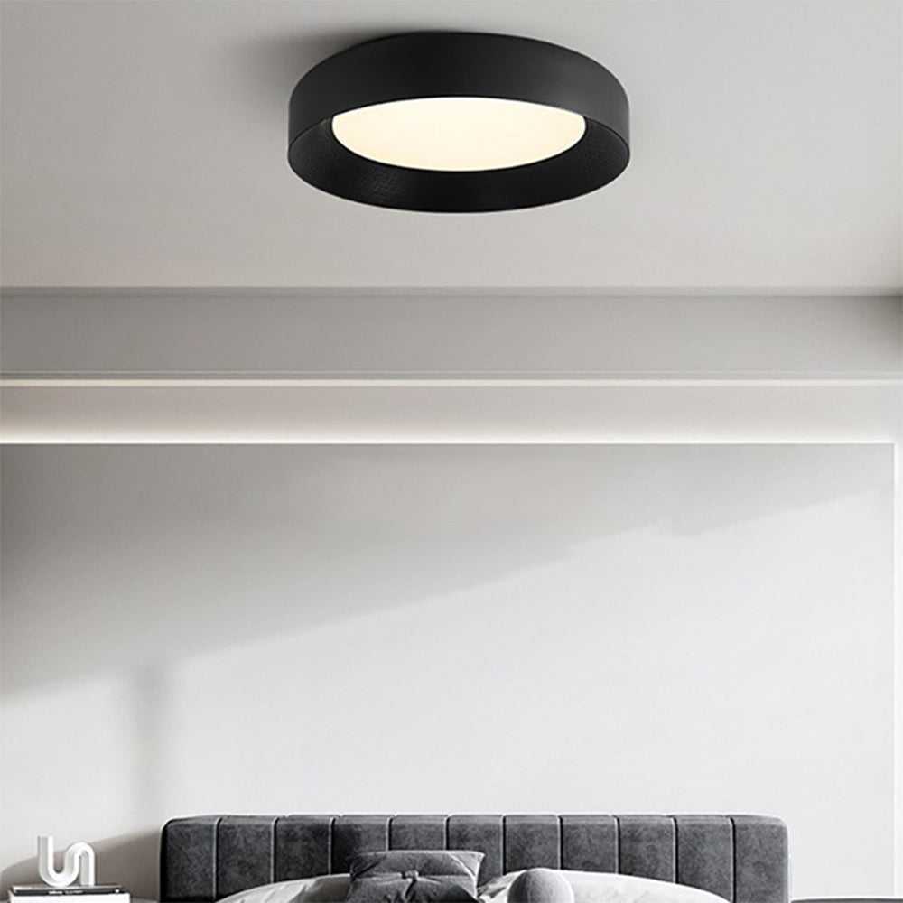 Homdiy Modern Flush Mount Ceiling Lamp Black Ceiling Light Metal Ceiling Light
