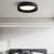Homdiy Modern Flush Mount Ceiling Lamp Black Ceiling Light Metal Ceiling Light