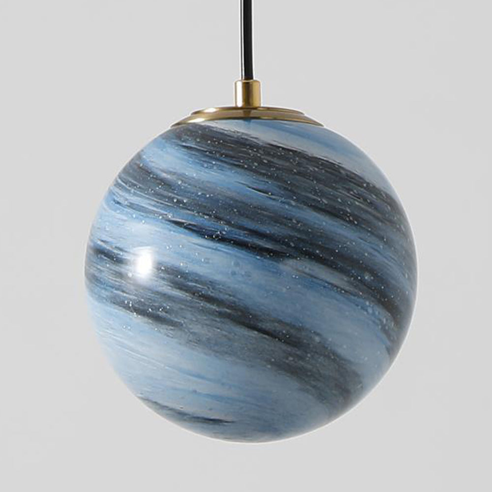 Planet Pretty Glass Pendant Light For Bedside