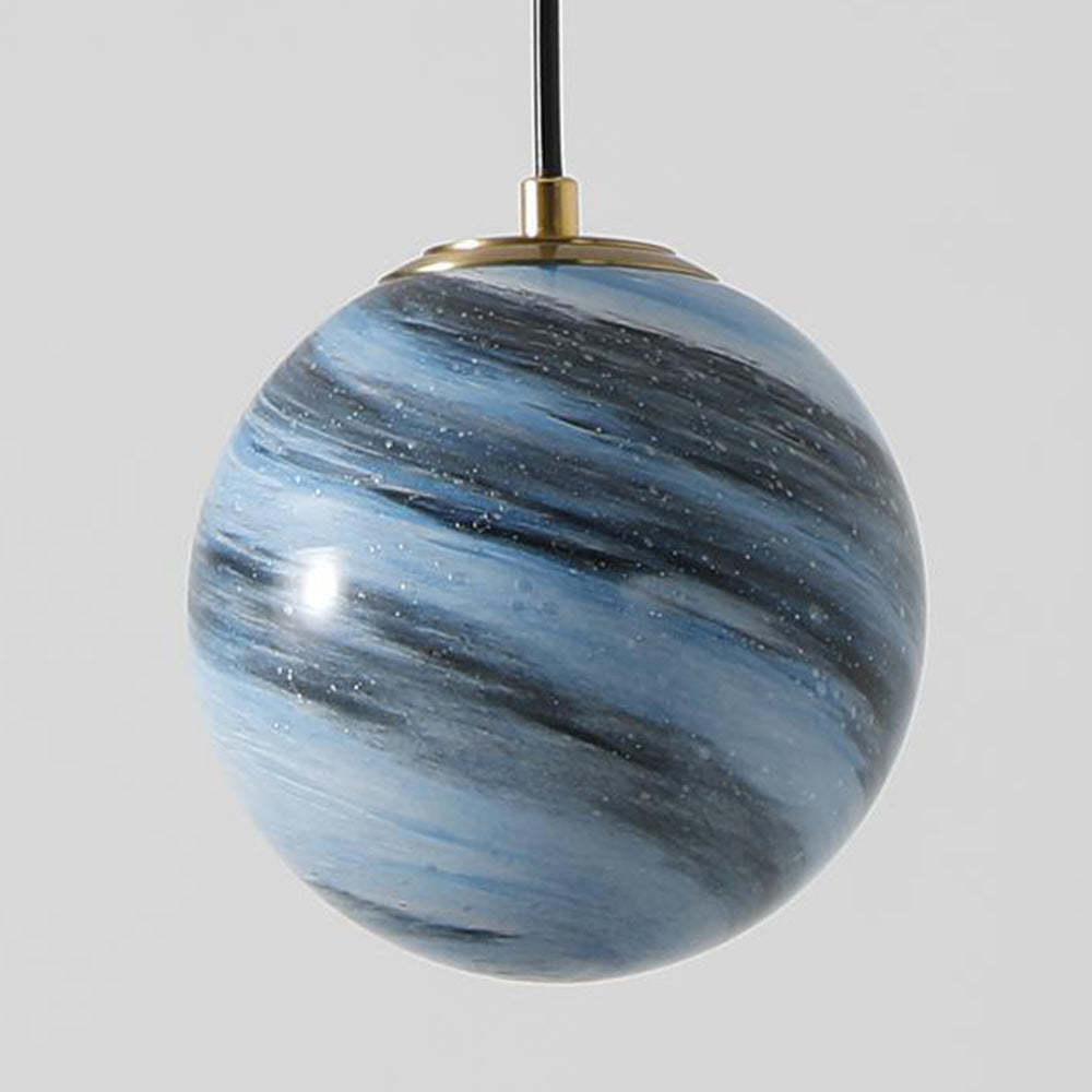 Planet Pretty Glass Pendant Light For Bedside
