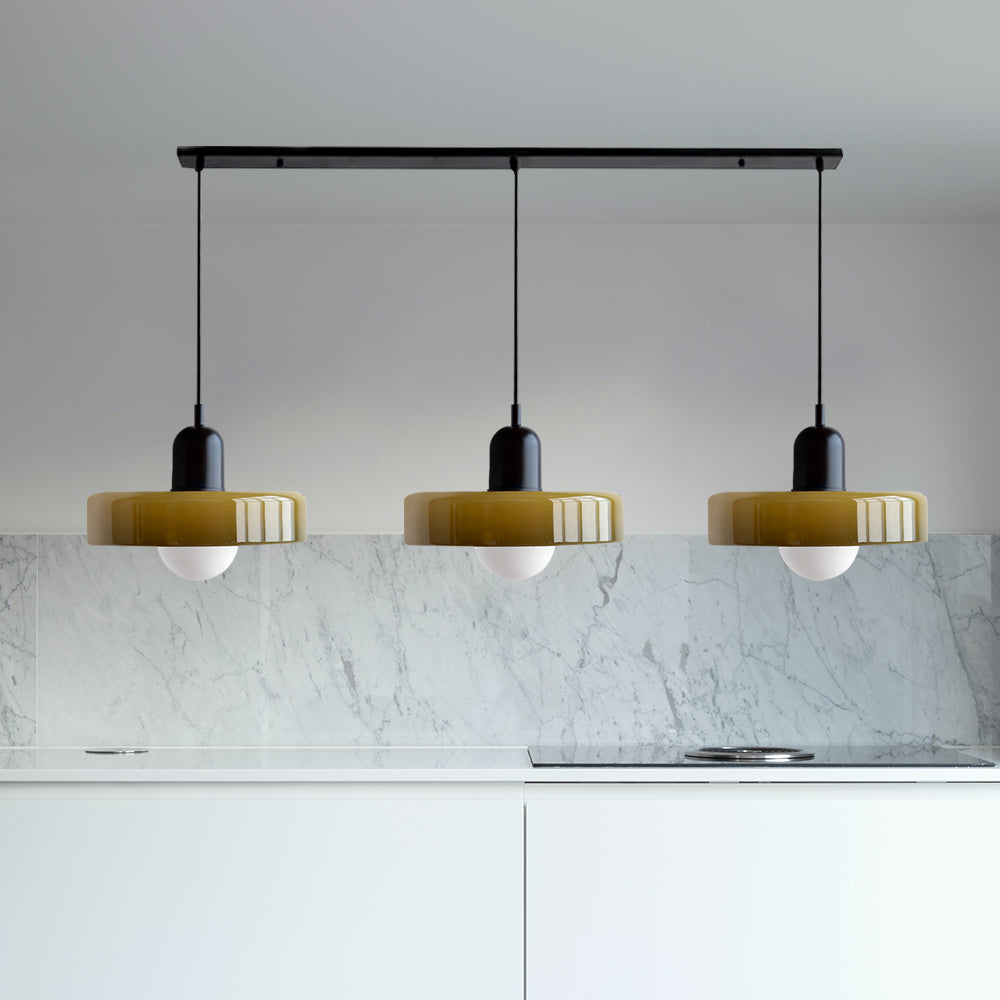 3 Heads Minimalism Art Decor Glass Pendant Light For Kitchen