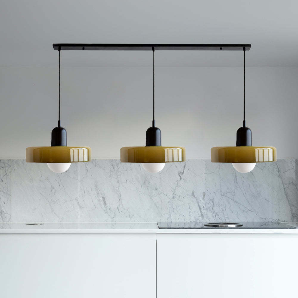 3 Heads Minimalism Art Decor Glass Pendant Light For Kitchen