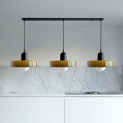 3 Heads Minimalism Art Decor Glass Pendant Light For Kitchen