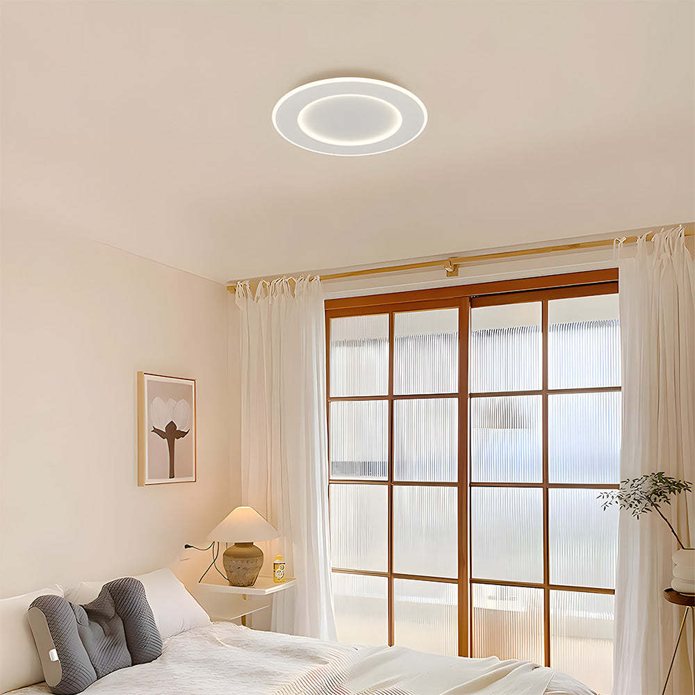Modern Minimalist White Acrylic LED Ceiling Light for Living Room