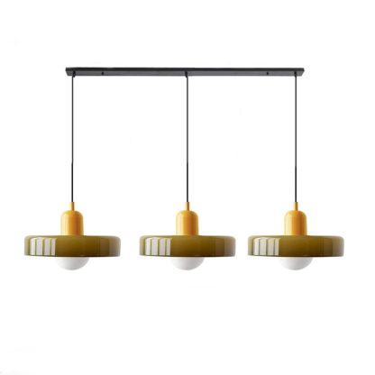3 Heads Simple Bauhaus Glass Pendant Light -Homdiy