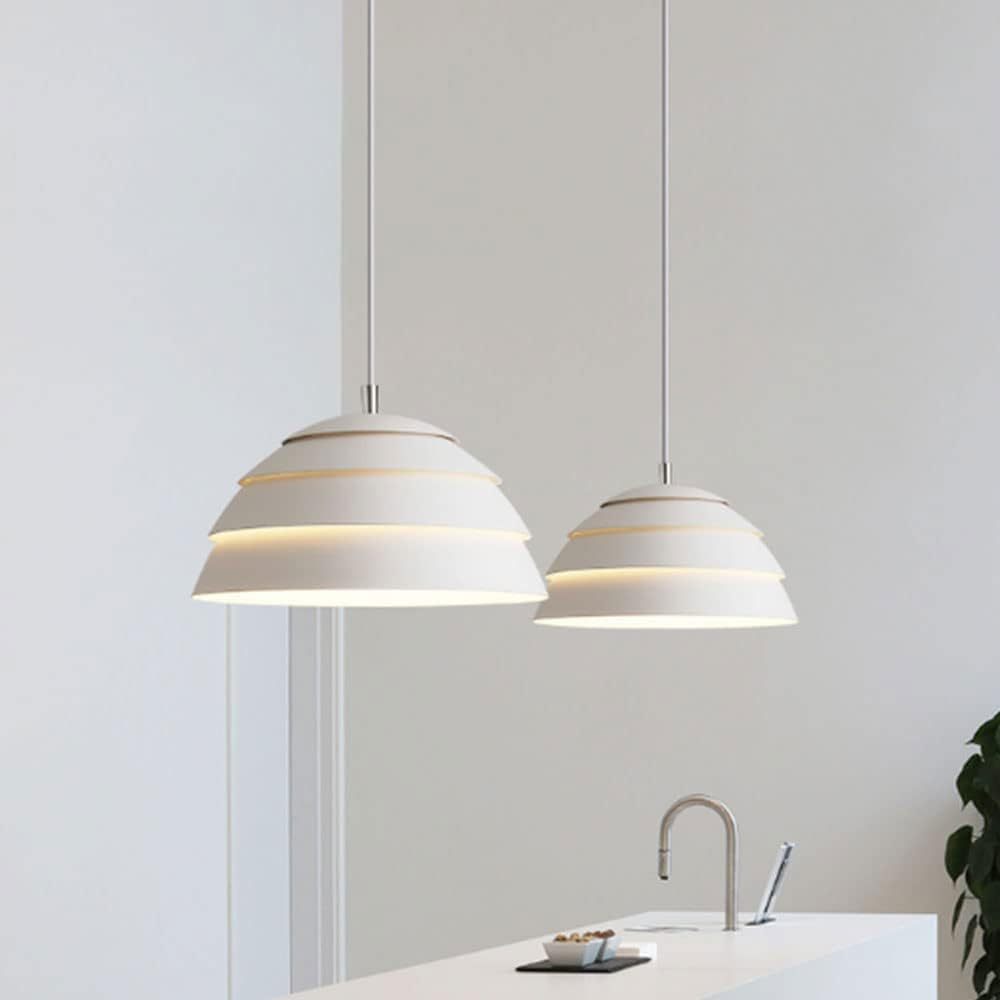 Simple White Industrial Pendant Lamp